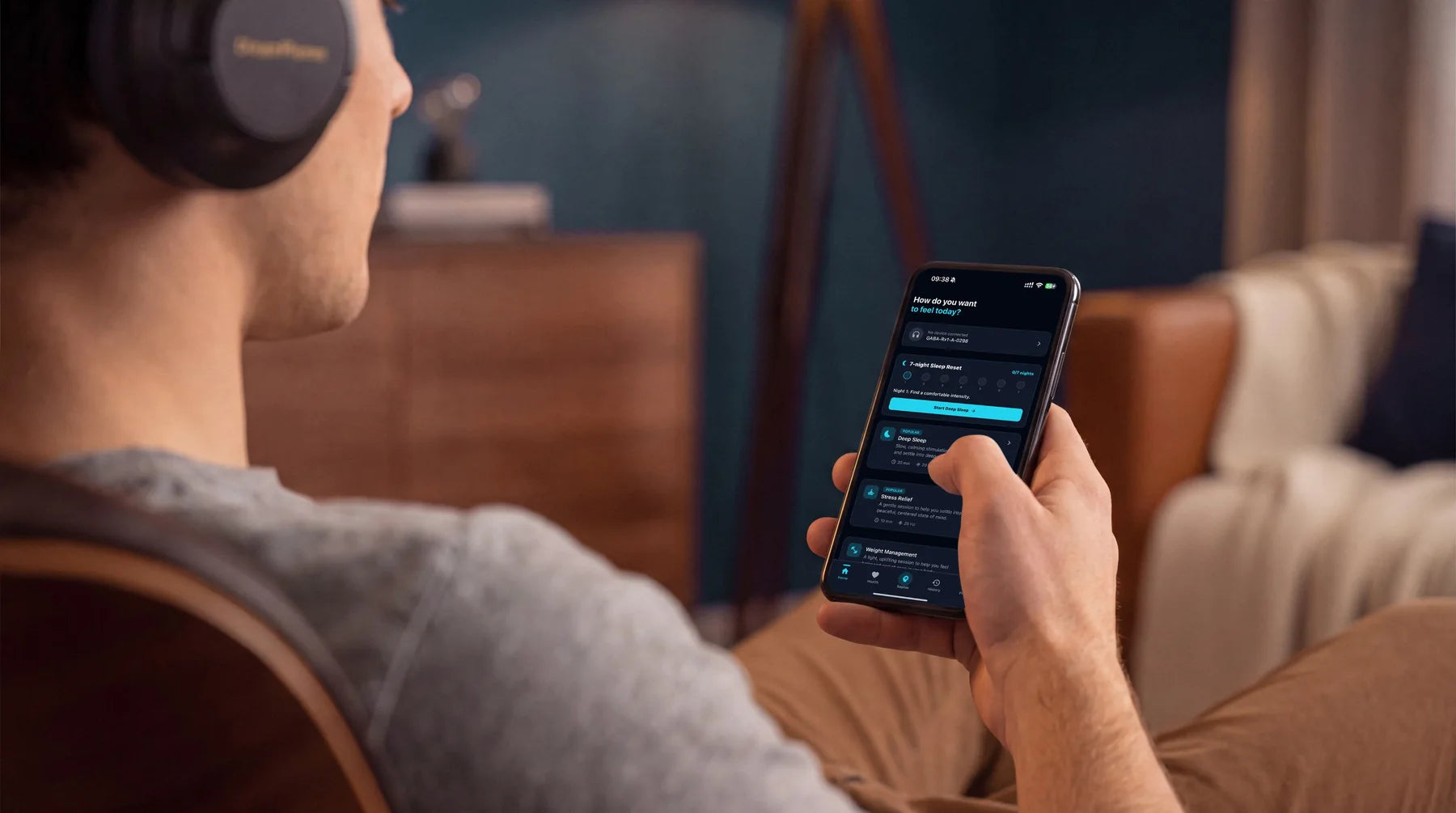 DreamPhones app-guided session controls